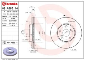 BREMBO Bremsesæt, skivebremser sg000008ir foraksel indvendig ventileret 273mm 26mm for PONTIAC TOYOTA