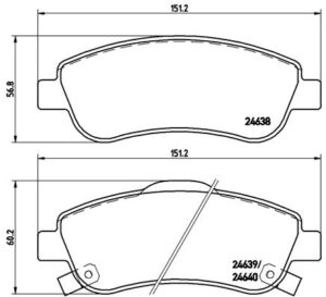 BREMBO Bremsesæt, skivebremser sg000008jl foraksel indvendig ventileret 293mm 28mm for HONDA