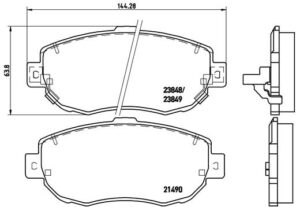 BREMBO Bremsesæt, skivebremser sg000009cr foraksel indvendig ventileret 296mm 32mm for TOYOTA LEXUS NISSAN