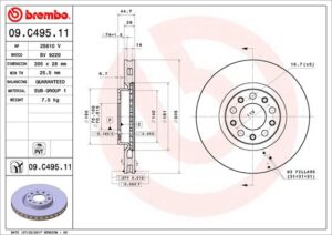 BREMBO Bremsesæt, skivebremser sg00000b5a foraksel indvendig ventileret 305mm 28mm for ALFA ROMEO