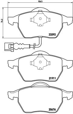 BREMBO Bremsesæt, skivebremser sg00000cja foraksel lukket 280mm 22mm for SEAT VW SKODA AUDI