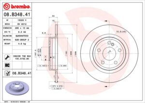 BREMBO Bremsesæt, skivebremser sg00000ckz bagaksel fuld 295mm 10mm for MERCEDES-BENZ INFINITI