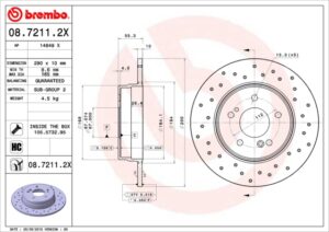 BREMBO Bremsesæt, skivebremser sg00000clf bagaksel fuld 290mm 10mm for MERCEDES-BENZ