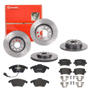BREMBO Bremsesæt, skivebremser sg00000e81 bagaksel perforeret 256mm 25mm for VW SEAT SKODA VW (FAW) VW (SVW) AUDI (FAW) AUDI SKODA (SVW)