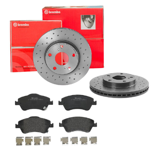 BREMBO Bremsesæt, skivebremser sk8k0ezhw1 foraksel perforeret/ventileret 273mm 26mm for TOYOTA