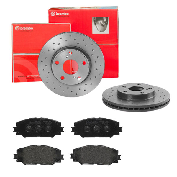 BREMBO Bremsesæt, skivebremser sk8k0f0mb5 foraksel perforeret/ventileret 273mm 26mm for PONTIAC TOYOTA