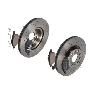 BREMBO Bremsesæt, skivebremser sk8k0f0o39 foraksel perforeret/ventileret 312mm 25mm for VW AUDI SEAT VW (SVW) VW (FAW) AUDI (FAW) SKODA (SVW)