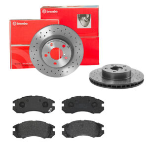 BREMBO Bremsesæt, skivebremser sk8k0f0sb7 foraksel perforeret/ventileret 260mm 24mm for SUBARU NISSAN