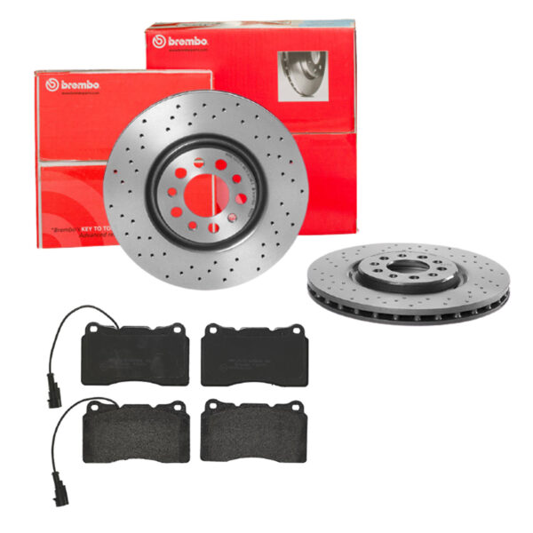 BREMBO Bremsesæt, skivebremser sk8k0f12q9 foraksel perforeret/ventileret 330mm 28mm for ALFA ROMEO LANCIA VOLVO FIAT RENAULT JEEP (GAC FCA)