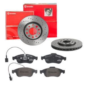 BREMBO Bremsesæt, skivebremser sk8k0f2tt9 foraksel perforeret/ventileret 281mm 26mm for ALFA ROMEO FIAT JEEP