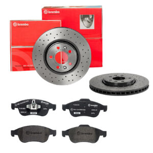 BREMBO Bremsesæt, skivebremser sk8k0f3027 foraksel perforeret/ventileret 320mm 28mm for RENAULT NISSAN DACIA