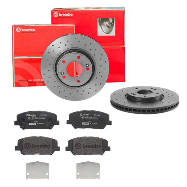 BREMBO Bremsesæt, skivebremser sk8k0f3ie2 foraksel perforeret/ventileret 300mm 28mm for HYUNDAI KIA