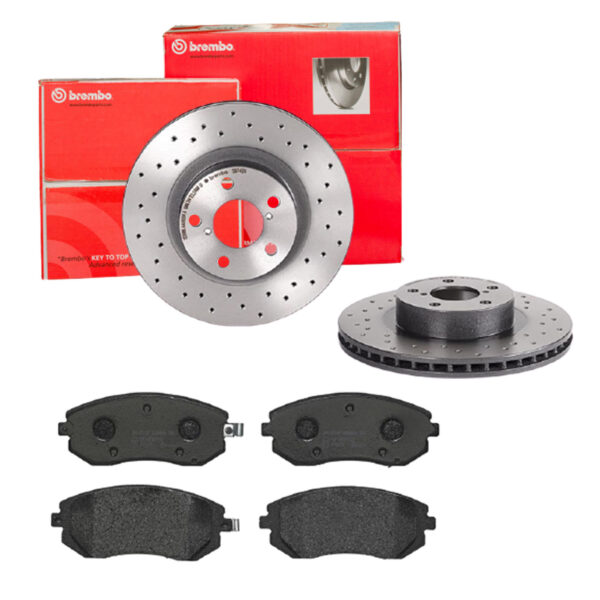 BREMBO Bremsesæt, skivebremser sk8k0f3pf2 foraksel perforeret/ventileret 276mm 24mm for SAAB SUBARU TOYOTA