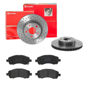 BREMBO Bremsesæt, skivebremser sk8k0f3vy8 foraksel perforeret/ventileret 260mm 24mm for SUBARU