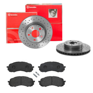 BREMBO Bremsesæt, skivebremser sk8k0f4ju6 foraksel perforeret/ventileret 260mm 24mm for SUBARU
