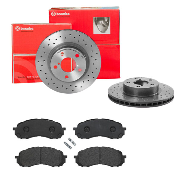 BREMBO Bremsesæt, skivebremser sk8k0f4ju6 foraksel perforeret/ventileret 260mm 24mm for SUBARU