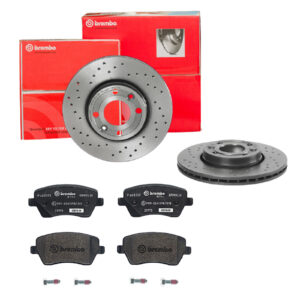 BREMBO Bremsesæt, skivebremser sk8k0f4kk2 foraksel perforeret/ventileret 260mm 22mm for MERCEDES-BENZ RENAULT NISSAN DACIA LADA