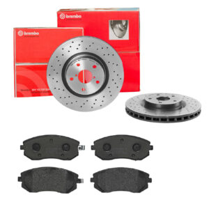 BREMBO Bremsesæt, skivebremser sk8k0f57g6 foraksel perforeret/ventileret 326mm 30mm for SAAB SUBARU