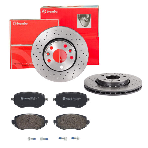 BREMBO Bremsesæt, skivebremser sk8k0f5l94 foraksel perforeret/ventileret 280mm 24mm for RENAULT DACIA NISSAN