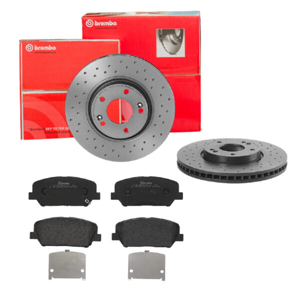 BREMBO Bremsesæt, skivebremser sk8k0f5r86 foraksel perforeret/ventileret 300mm 28mm for HYUNDAI KIA