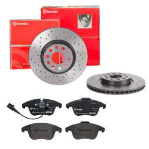 BREMBO Bremsesæt, skivebremser sk8k0f5v80 foraksel perforeret/ventileret 312mm 25mm for VW SKODA AUDI SEAT VW (SVW) SKODA (SVW) AUDI (FAW) VW (FAW)
