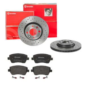 BREMBO Bremsesæt, skivebremser sk8k0f6lw1 foraksel perforeret/ventileret 260mm 22mm for MERCEDES-BENZ NISSAN DACIA RENAULT RENAULT TRUCKS LADA