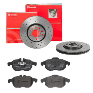 BREMBO Bremsesæt, skivebremser sk8k0f7513 foraksel perforeret/ventileret 302mm 28mm for OPEL SAAB FIAT VAUXHALL GENERAL MOTORS
