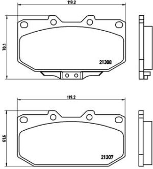 BREMBO Bremsesæt, skivebremser sk8k0f7ag1 foraksel perforeret/ventileret 293mm 24mm for TOYOTA SUBARU NISSAN