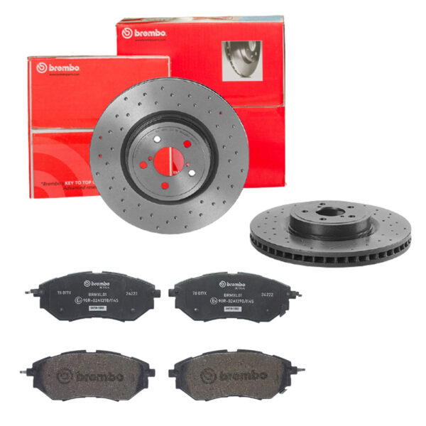 BREMBO Bremsesæt, skivebremser sk8k0f7hn3 foraksel perforeret/ventileret 316mm 30mm for SUBARU