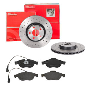 BREMBO Bremsesæt, skivebremser sk8k0f7l31 foraksel perforeret/ventileret 284mm 22mm for OPEL ALFA ROMEO FIAT LANCIA VAUXHALL