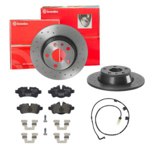 BREMBO Bremsesæt, skivebremser sk8k0f8k29 bagaksel perforeret 259mm 10mm for MINI