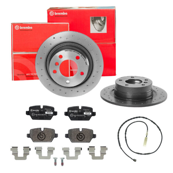 BREMBO Bremsesæt, skivebremser sk8k0f93m5 bagaksel perforeret 296mm 10mm for BMW