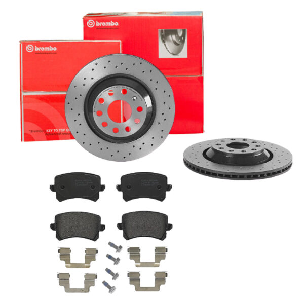 BREMBO Bremsesæt, skivebremser sk8k0f94w3 bagaksel perforeret/ventileret 310mm 22mm for AUDI VW VW (FAW)