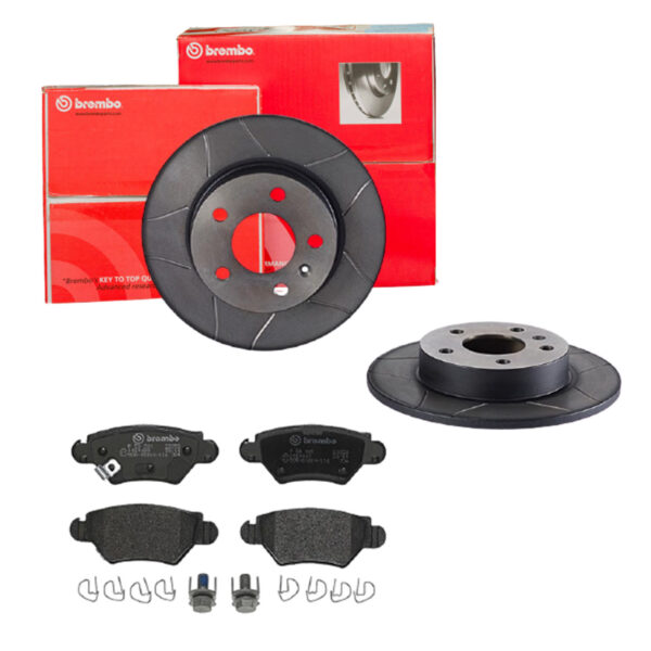 BREMBO Bremsesæt, skivebremser sk8k0f9933 bagaksel lukket 264mm 10mm for OPEL GENERAL MOTORS VAUXHALL CHEVROLET