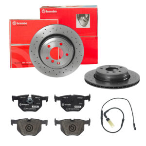 BREMBO Bremsesæt, skivebremser sk8k0f9ea5 bagaksel perforeret/ventileret 320mm 20mm for BMW