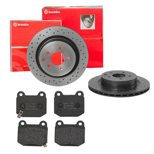 BREMBO Bremsesæt, skivebremser sk8k0f9iy1 bagaksel perforeret/ventileret 322mm 22mm for MASERATI NISSAN SUBARU MITSUBISHI TOYOTA