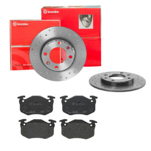 BREMBO Bremsesæt, skivebremser sk8k0f9to5 bagaksel fuld 247mm 8mm for CITROËN PEUGEOT FENGSHEN RENAULT HSV