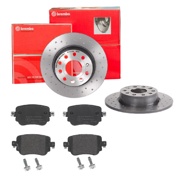 BREMBO Bremsesæt, skivebremser sk8k0fa065 bagaksel perforeret 272mm 10mm for VW SEAT SKODA JETTA AUDI