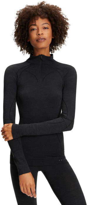 Falke Wt Zip Shirt Regular Baselayer Dame Sort