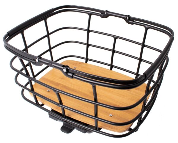 Kurv Atran Duo L AVS Sort m/bambus bund - cykelkurv