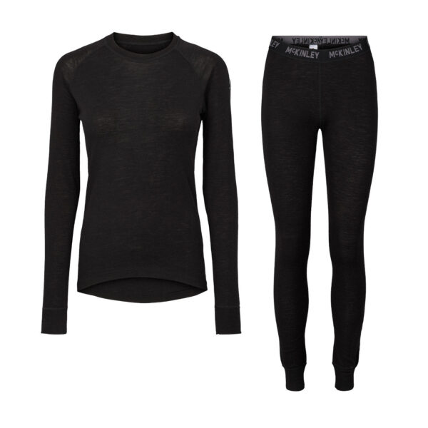 Mckinley Wool Uld Baselayer Skiundertøj Dame 32/34 Sort