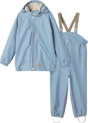 Oddy Regnsæt - Blue Stripe - 104/110