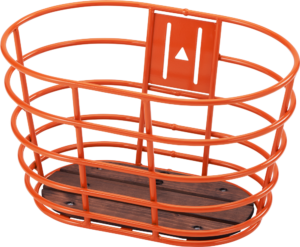 Orange Norden alu cykelkurv m/træbund 20-26"