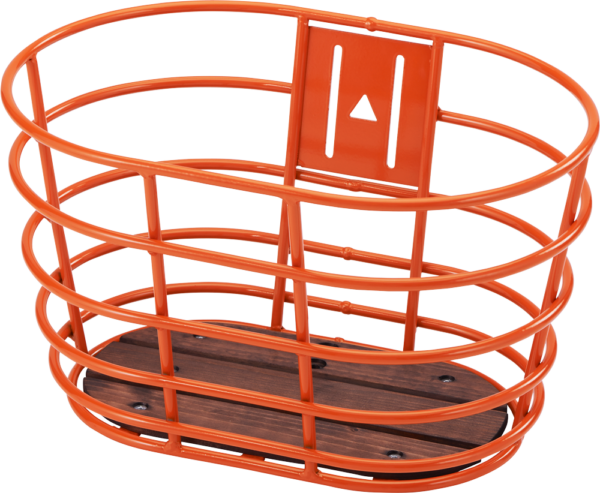 Orange Norden alu cykelkurv m/træbund 20-26"
