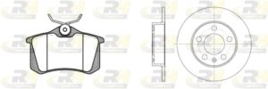 ROADHOUSE Bremsesæt, skivebremser 826301 bagaksel fuld 232mm 9mm for VW