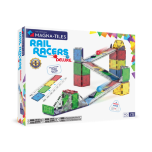 Rail Racers Deluxe kuglebane - Byggemagneter & kugler 90 stk.