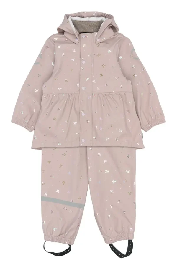 Regntøj Glitter PU m. Seler - Bow Foil AOP - 86
