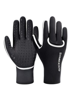 Rockbros full waterproof cycling gloves size: XXL - black