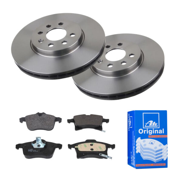 ATE Bremsesæt, skivebremser 142022143 foraksel ventileret 280mm 25mm for OPEL VAUXHALL