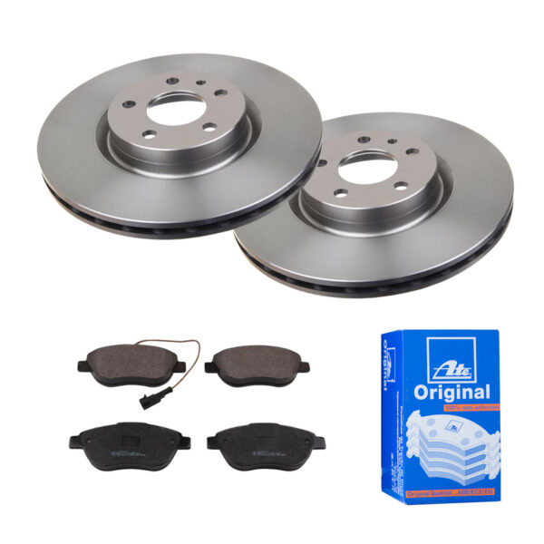ATE Bremsesæt, skivebremser 142022147 foraksel ventileret 284mm 22mm for PEUGEOT VAUXHALL OPEL FIAT